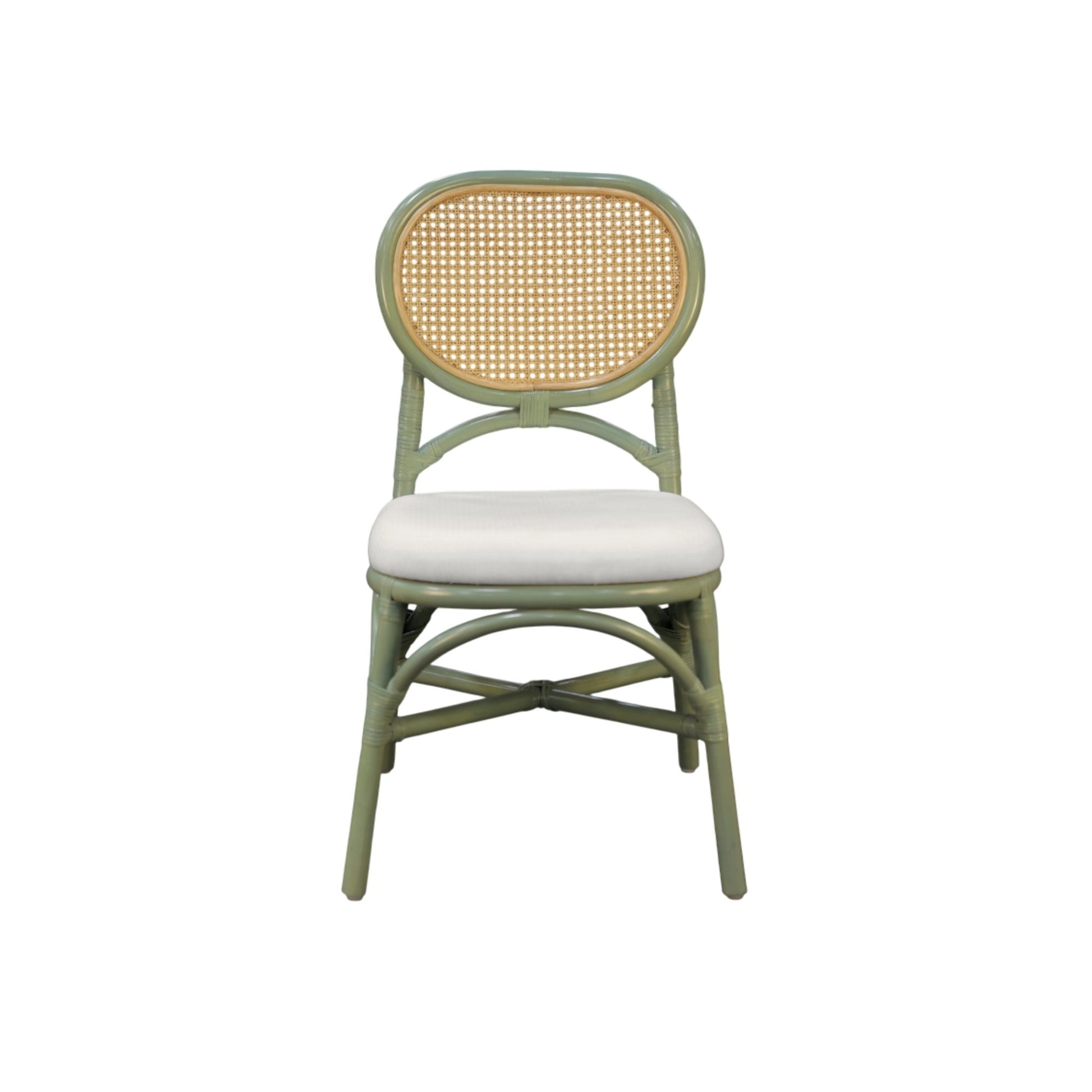 Kaya Rattan Dining Chair - Green (Set of 2) - Alpine Furniture