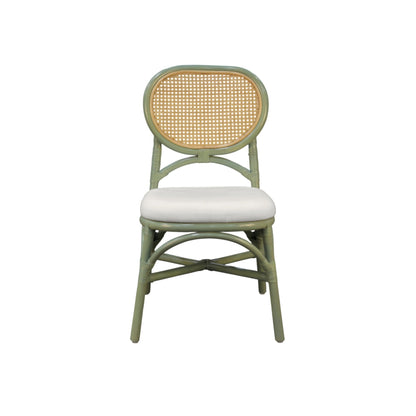 Kaya Rattan Dining Chair - Green (Set of 2) - Alpine Furniture