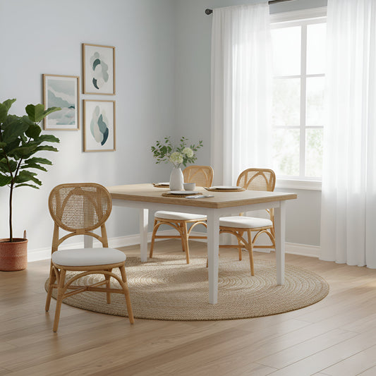 Kaya Rattan Dining Chair - Natural (Set of 2) - Alpine Furniture