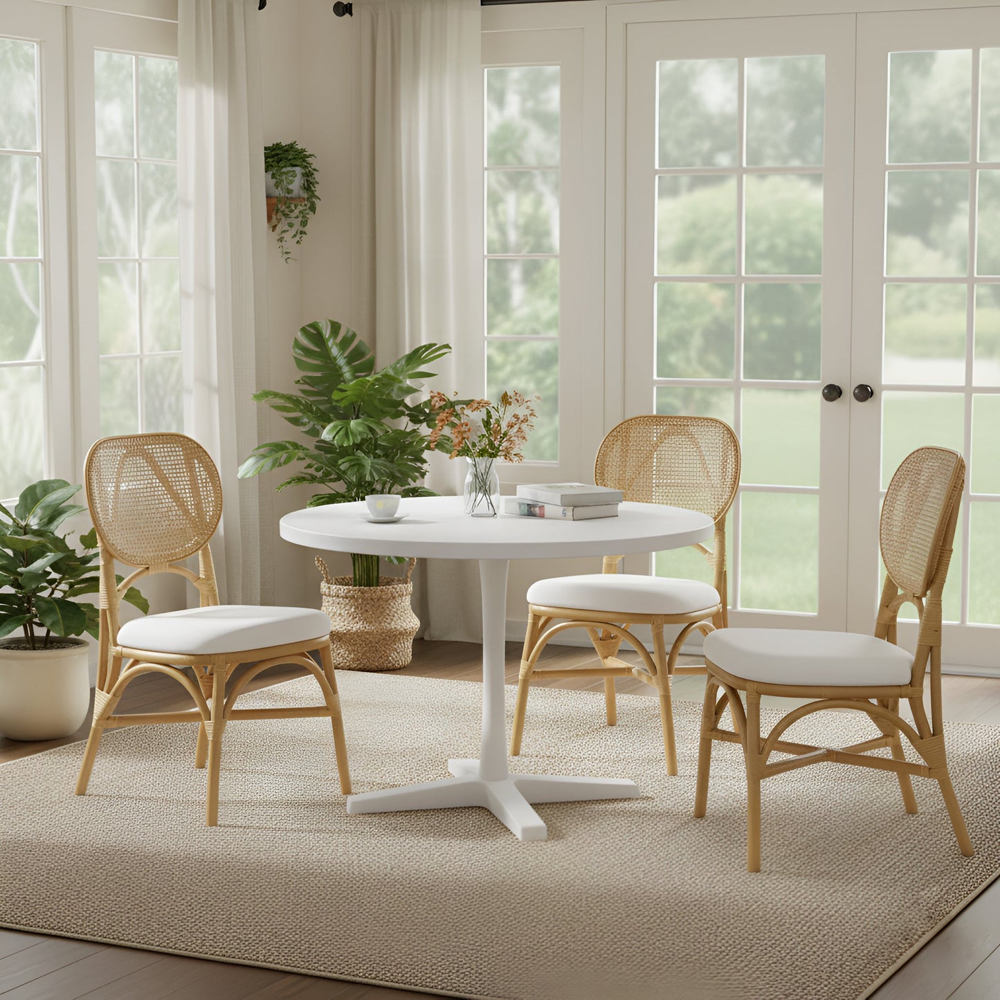 Kaya Rattan Dining Chair - Natural (Set of 2) - Alpine Furniture