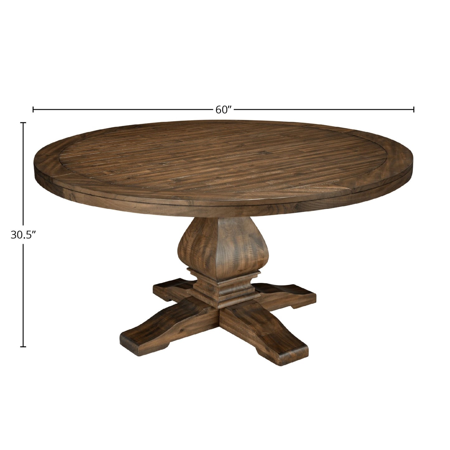 Kensington Round Dining Table, Walnut - Alpine Furniture