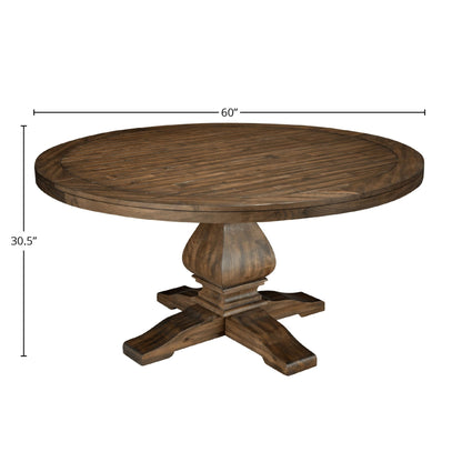 Kensington Round Dining Table, Walnut - Alpine Furniture