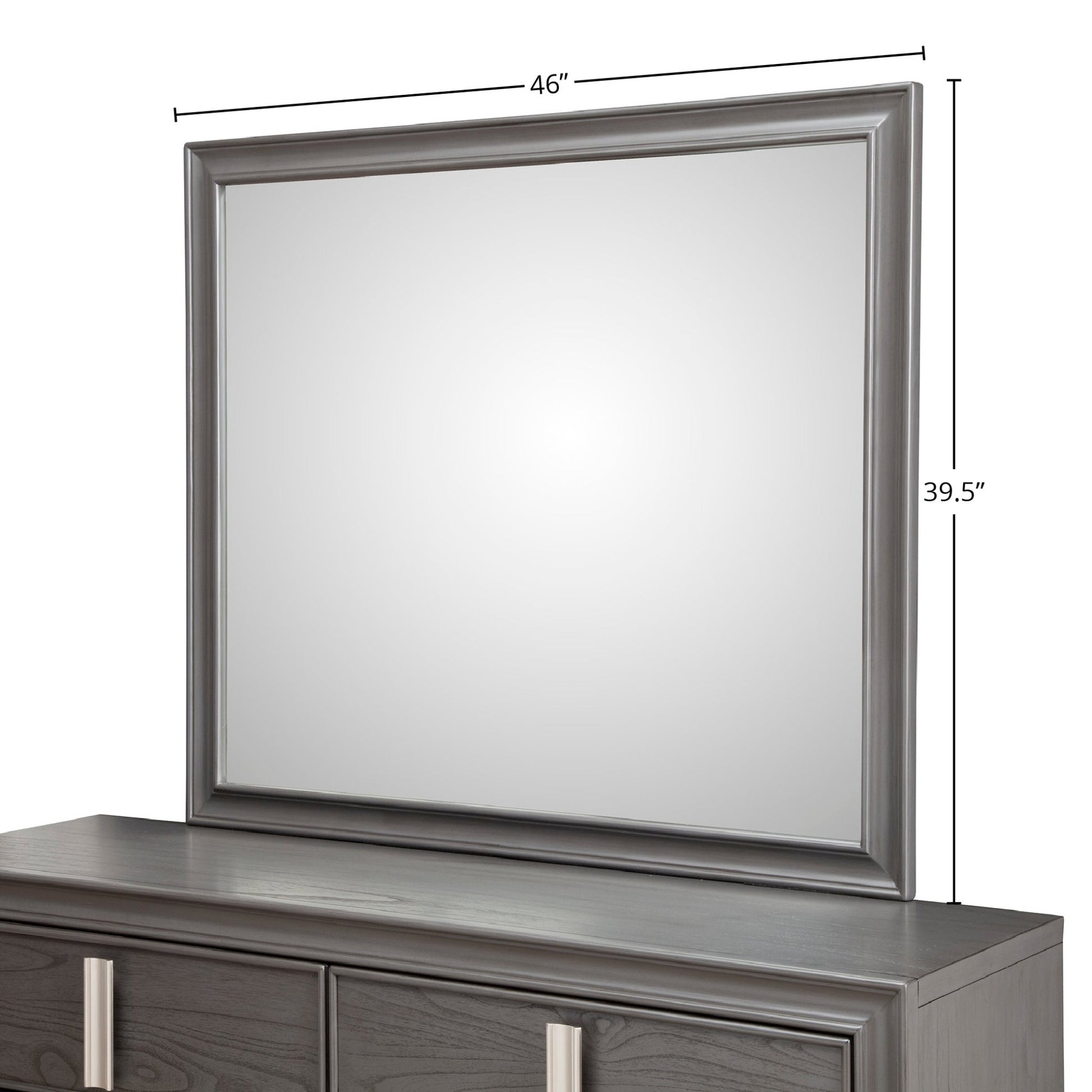 Lorraine Mirror, Dark Grey - Alpine Furniture
