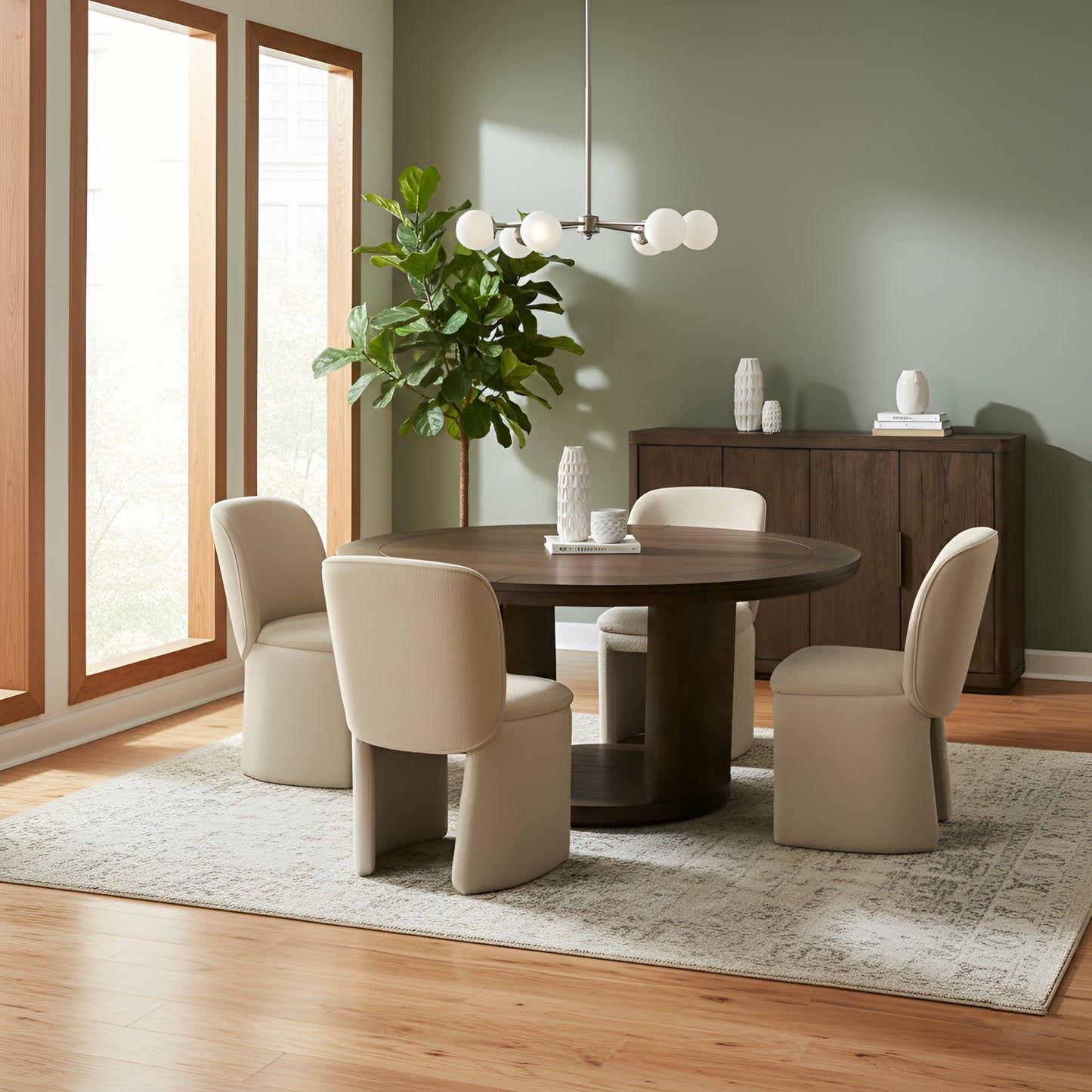 Lozano Round Dining Table - Alpine Furniture