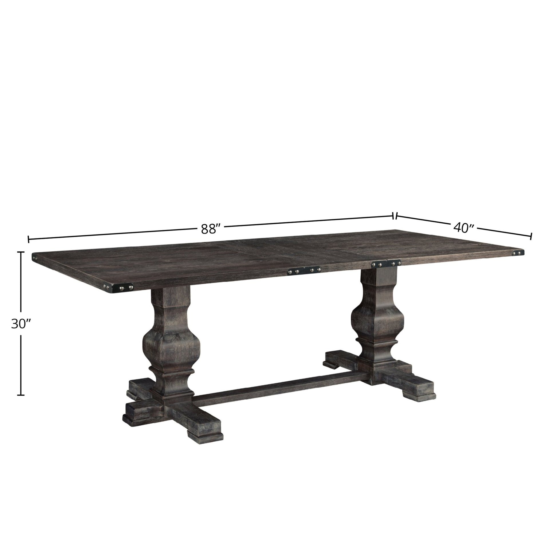 Manchester Dining Table, Charcoal - Alpine Furniture