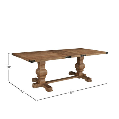 Manchester Dining Table, Natural - Alpine Furniture