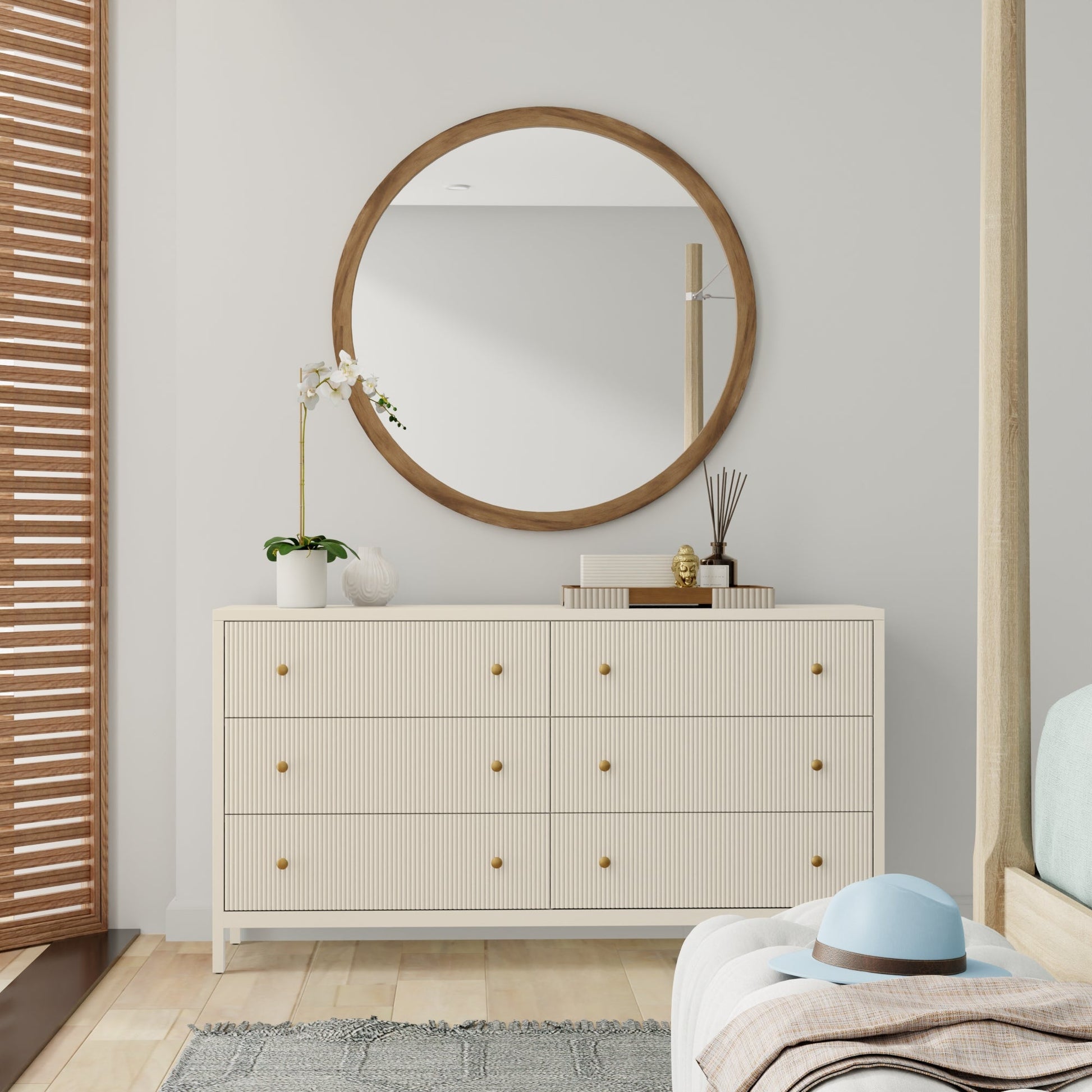 Alpine Furniture Marsha Coconut Milk Dresser