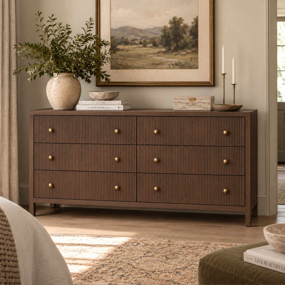 Marsha Dresser, Walnut - Alpine Furniture