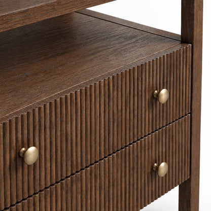 Marsha Nightstand, Walnut - Alpine Furniture
