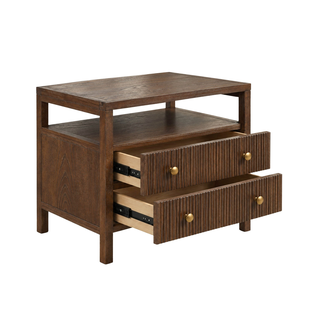 Marsha Nightstand, Walnut - Alpine Furniture