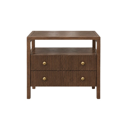 Marsha Nightstand, Walnut - Alpine Furniture