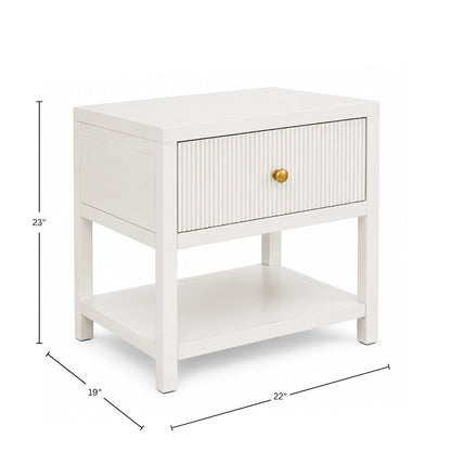 Marsha One Drawer Nightstand, Coconut Milk - Alpine Furniture