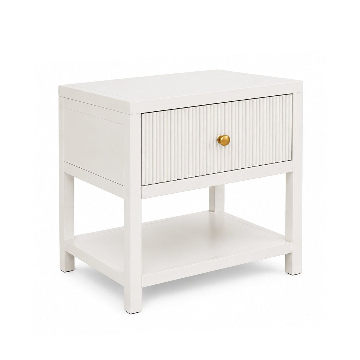 Marsha One Drawer Nightstand, Coconut Milk - Alpine Furniture