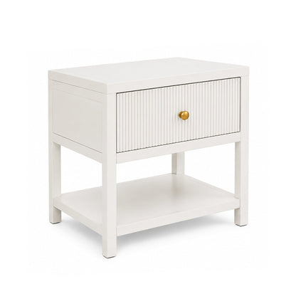Marsha One Drawer Nightstand, Coconut Milk - Alpine Furniture