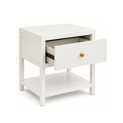Marsha One Drawer Nightstand, Coconut Milk - Alpine Furniture