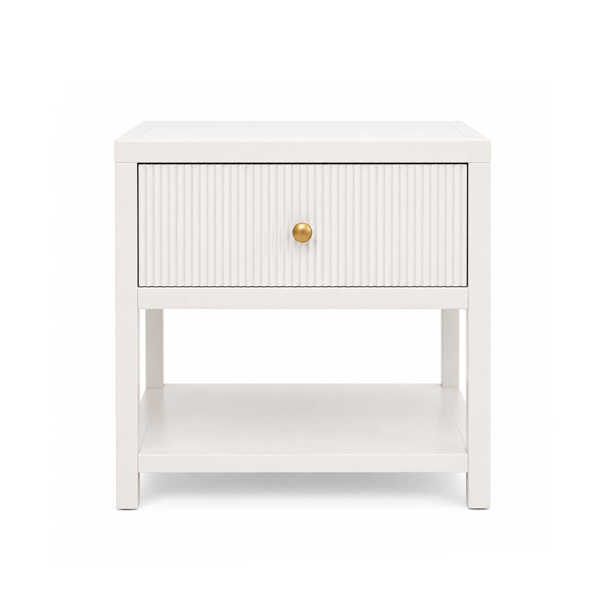 Marsha One Drawer Nightstand, Coconut Milk - Alpine Furniture