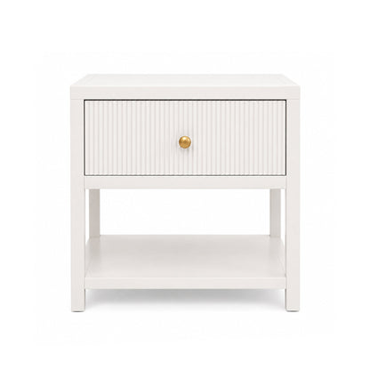 Marsha One Drawer Nightstand, Coconut Milk - Alpine Furniture