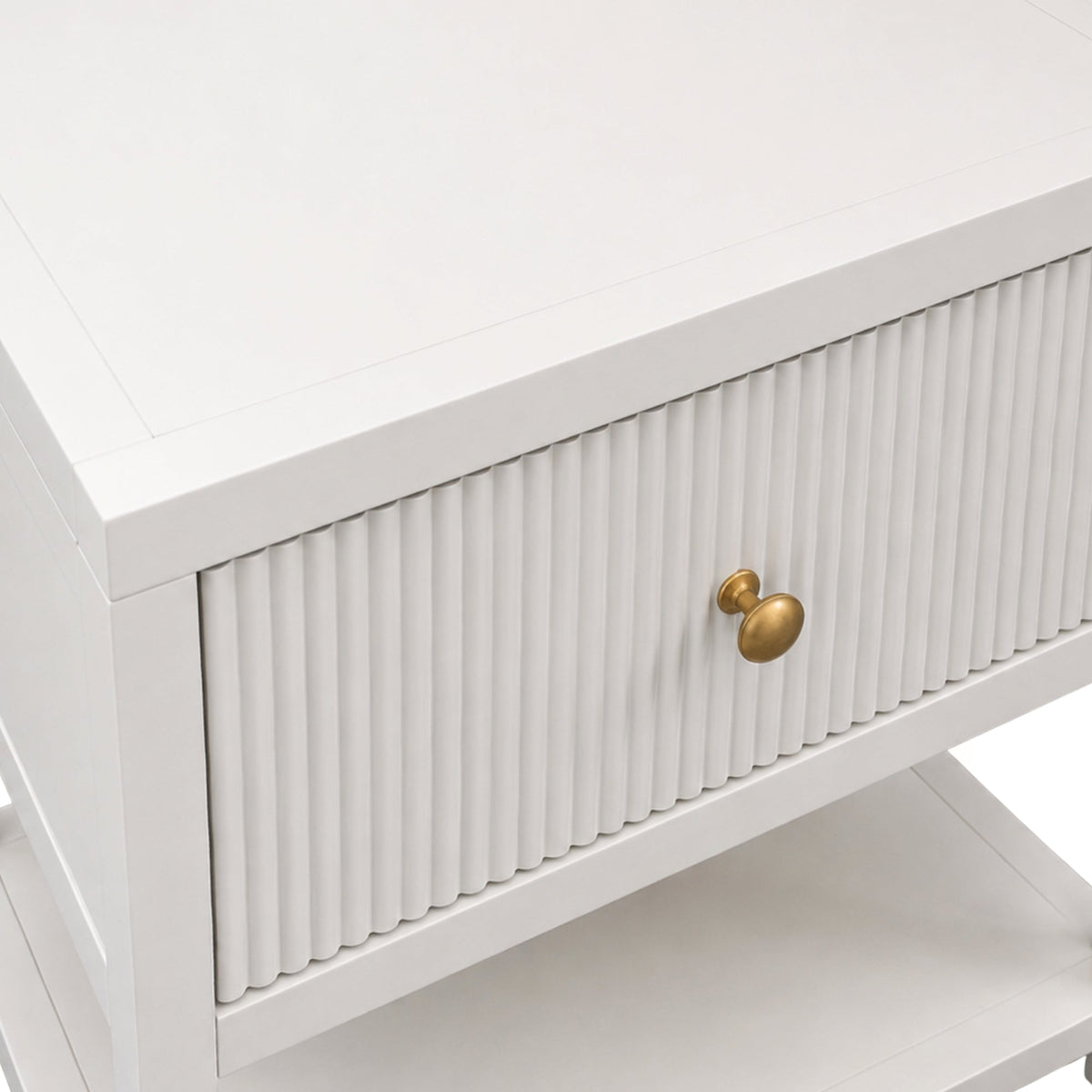 Marsha One Drawer Nightstand, Coconut Milk - Alpine Furniture