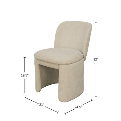 Mia Side Chair, Beige - Alpine Furniture