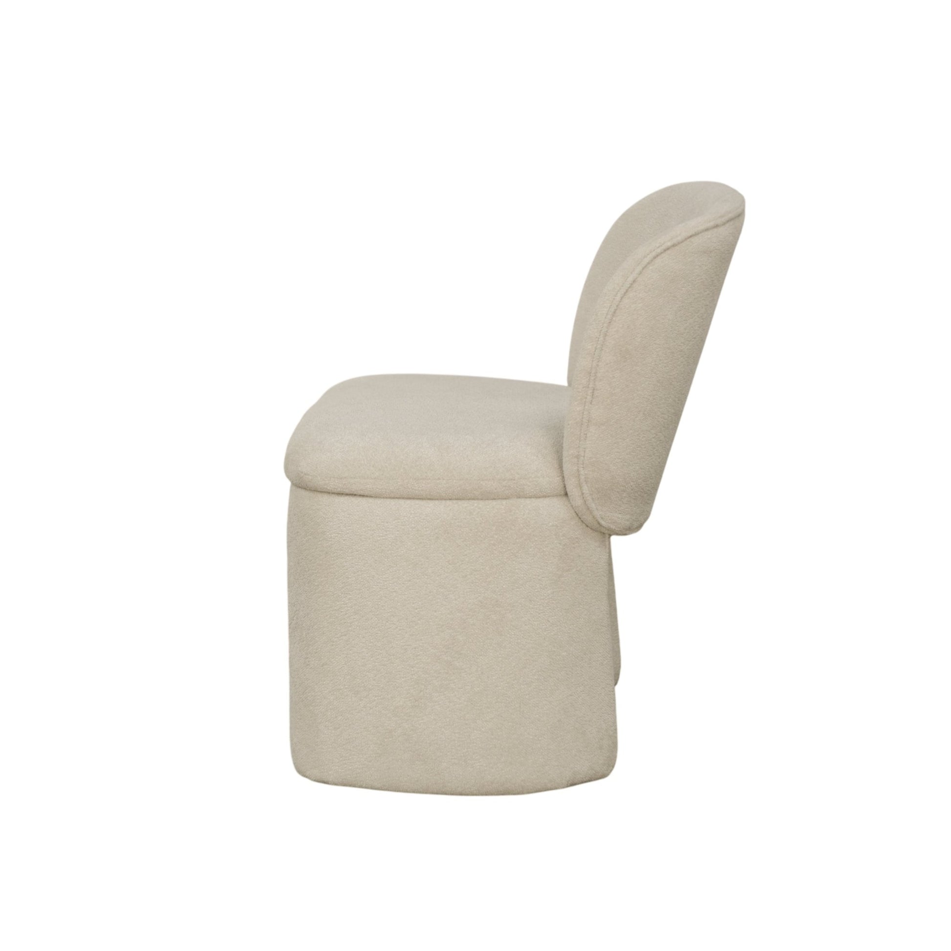 Mia Side Chair, Beige - Alpine Furniture