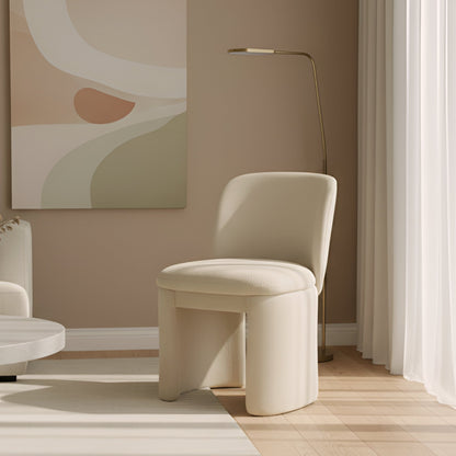 Mia Side Chair, Beige - Alpine Furniture