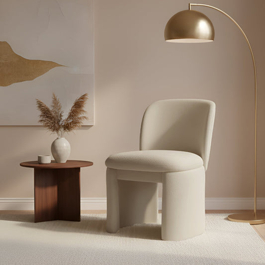 Mia Side Chair, Beige - Alpine Furniture