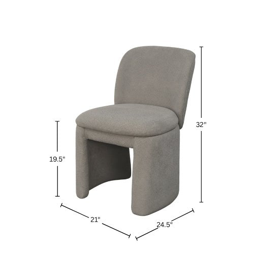 Mia Side Chair, Warm Gray - Alpine Furniture