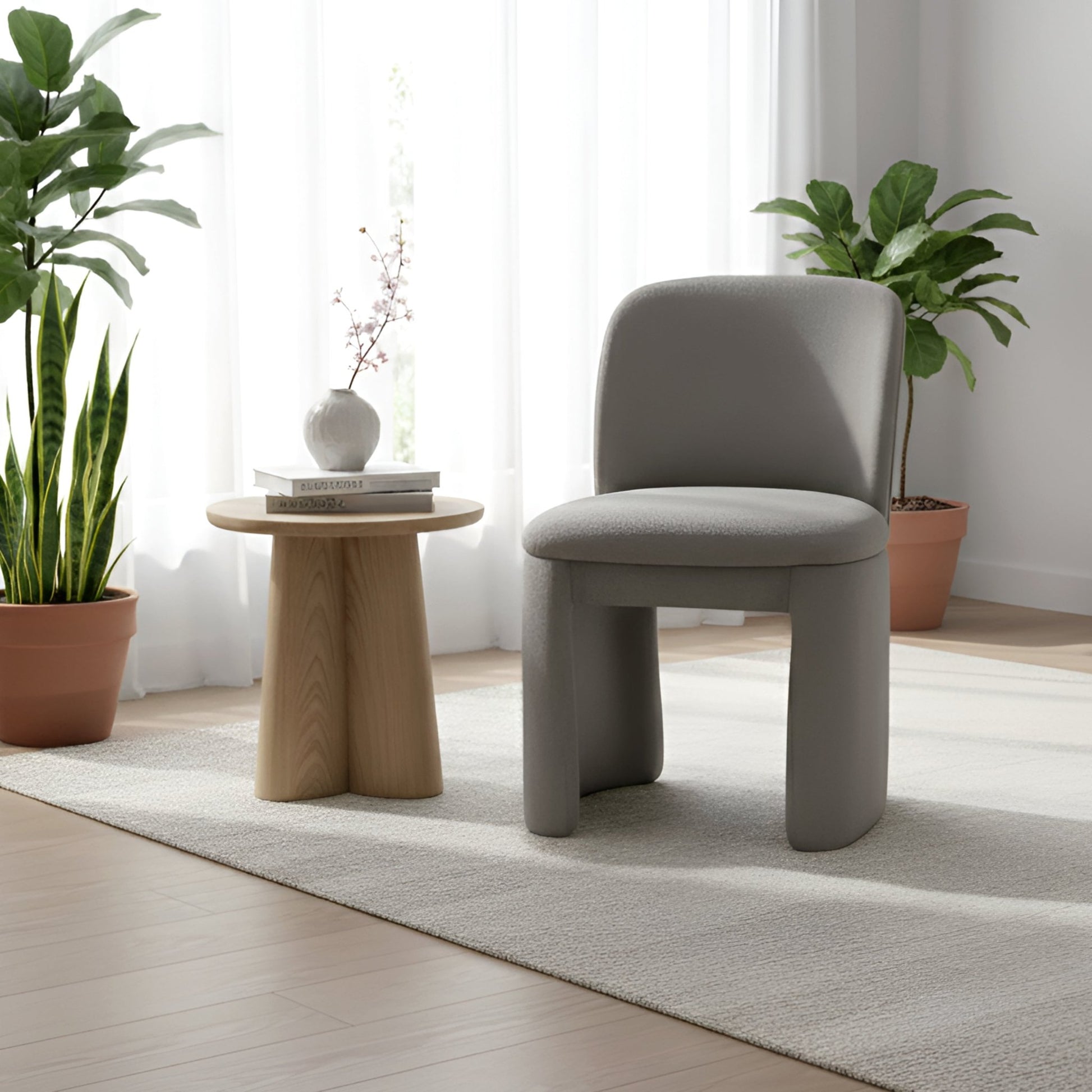 Mia Side Chair, Warm Gray - Alpine Furniture