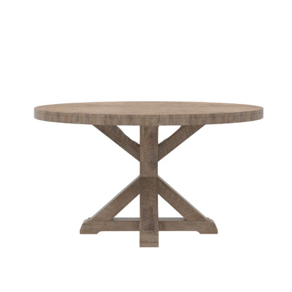 Newberry Round Dining Table, Weathered Natural - Alpine Furniture