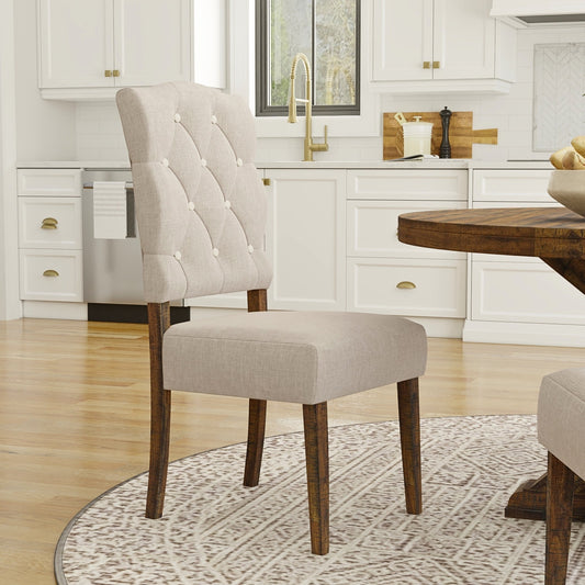 Newberry Side Chairs, Medium Brown - Alpine Furniture