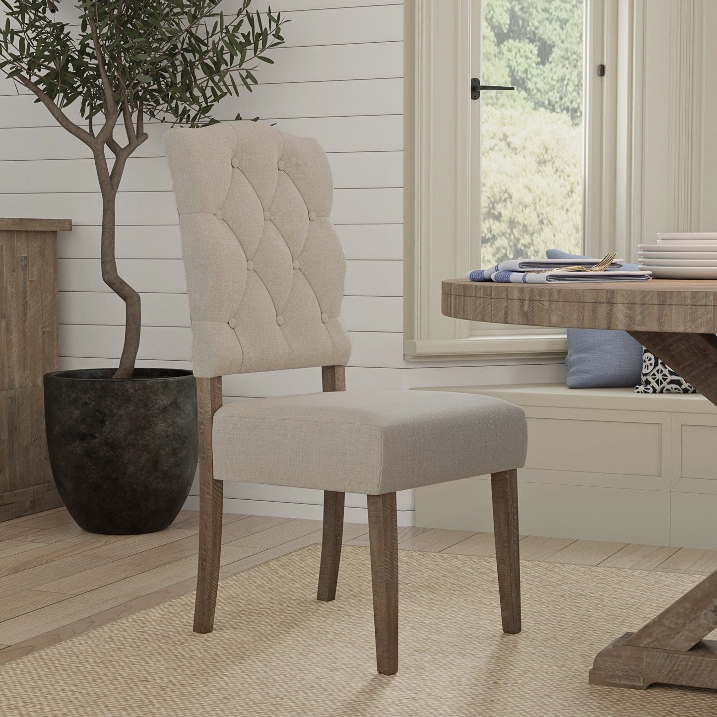 Newberry Side Chairs, Weathered Natural - Alpine Furniture