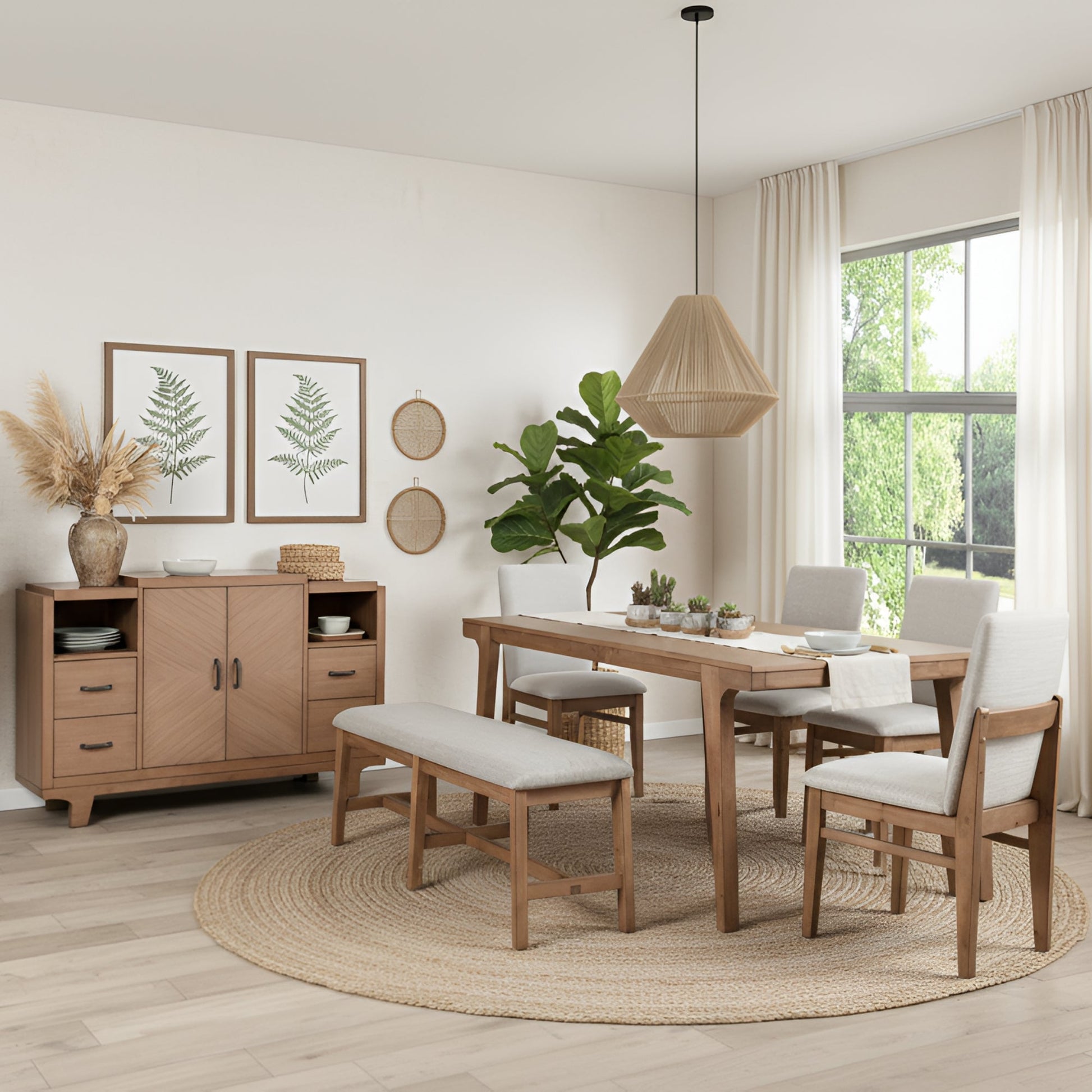 Olejo Bench, Natural - Alpine Furniture