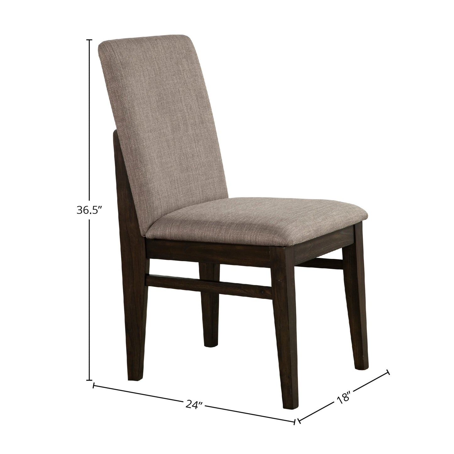 Olejo Side Chairs, Chocolate - Alpine Furniture