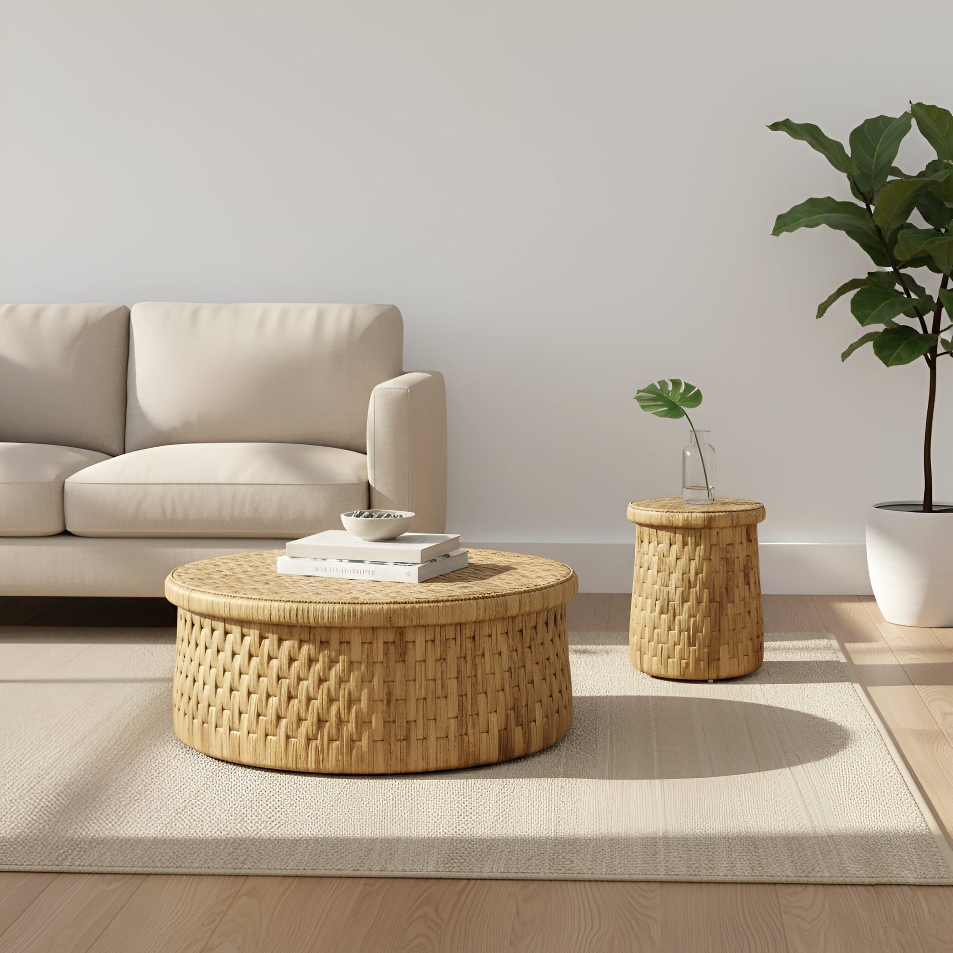 Palmera Drum End Table - Alpine Furniture