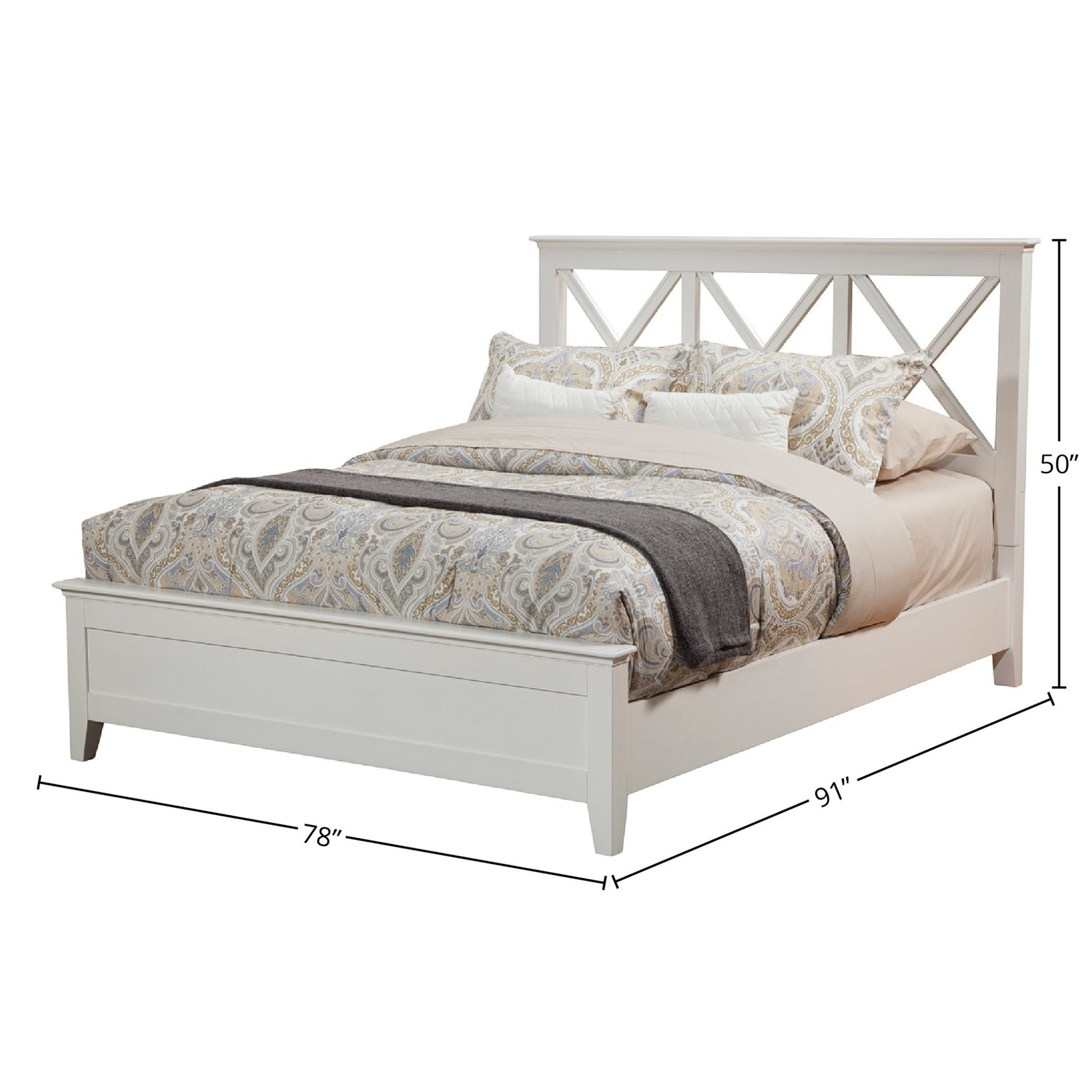 Potter Bed, White - Alpine Furniture
