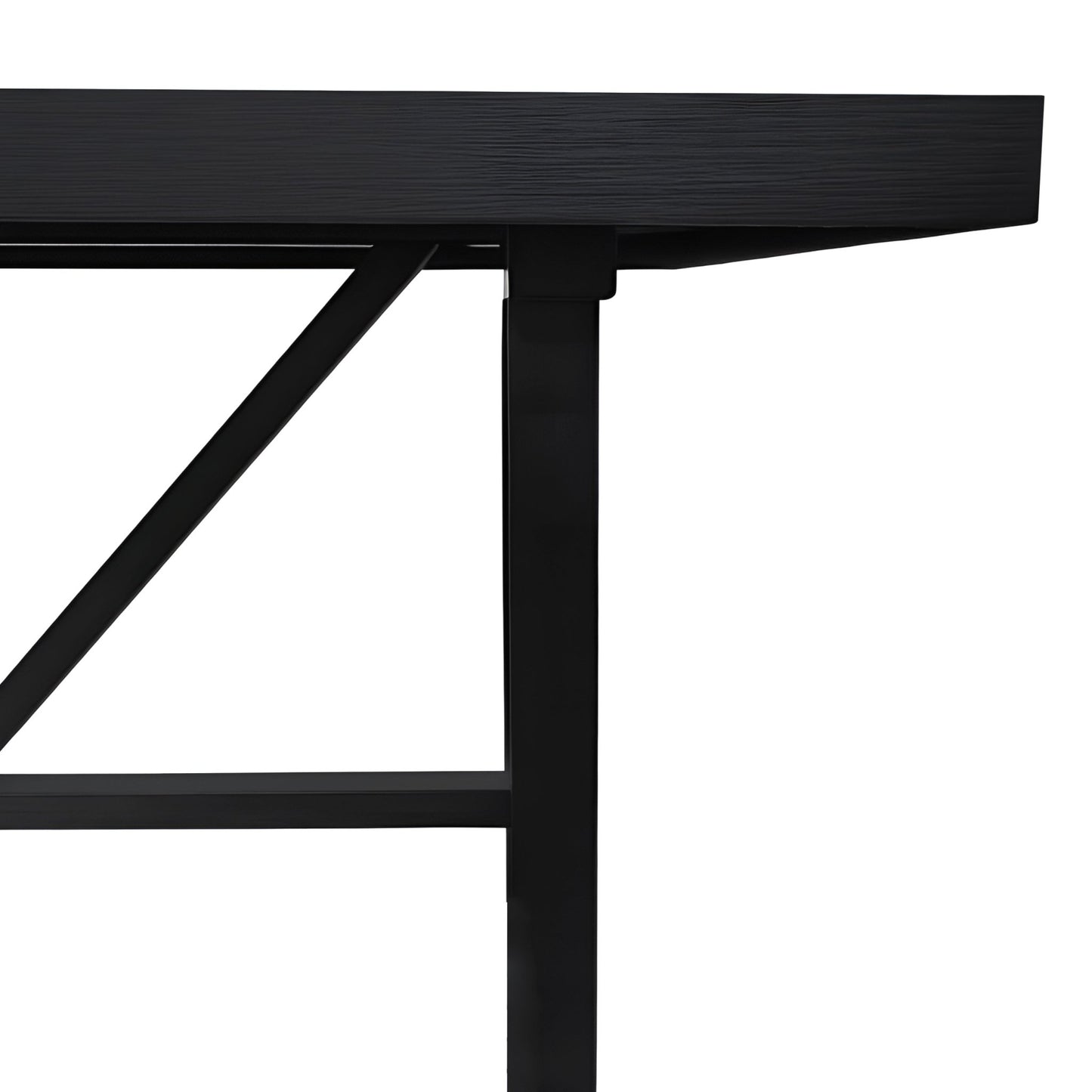 Raquel Rectangular Dining Table, Black - Alpine Furniture