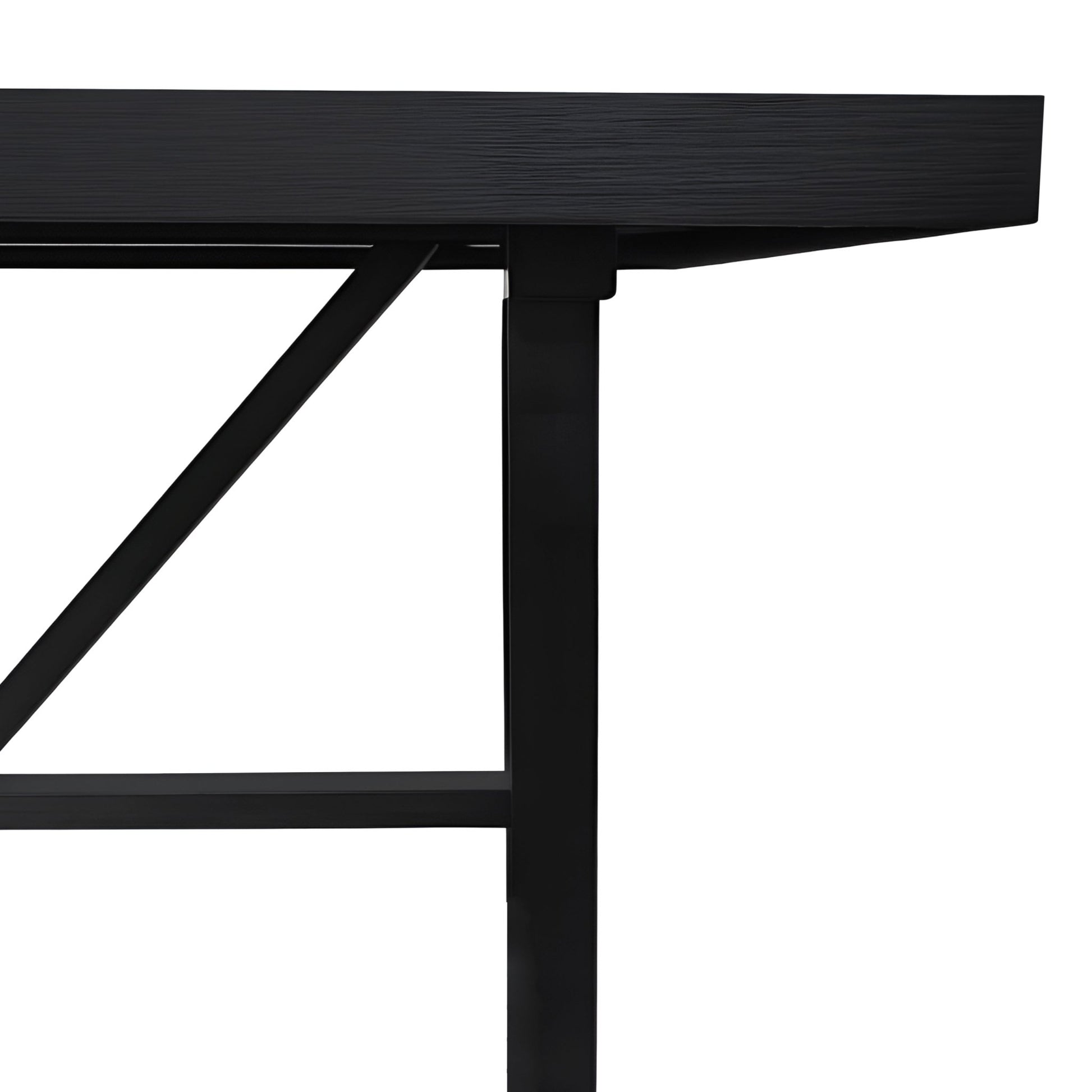 Raquel Rectangular Dining Table, Black - Alpine Furniture