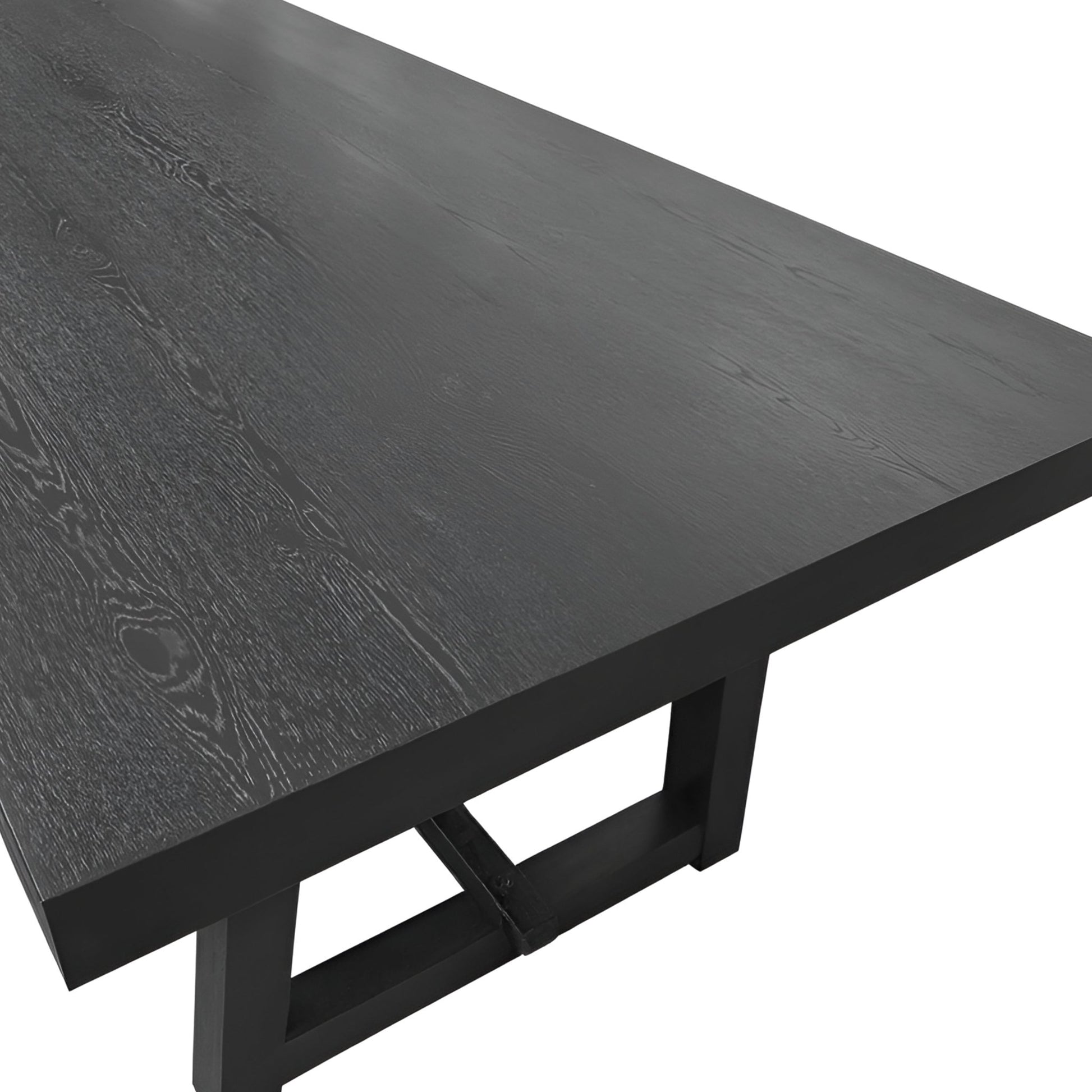 Raquel Rectangular Dining Table, Black - Alpine Furniture