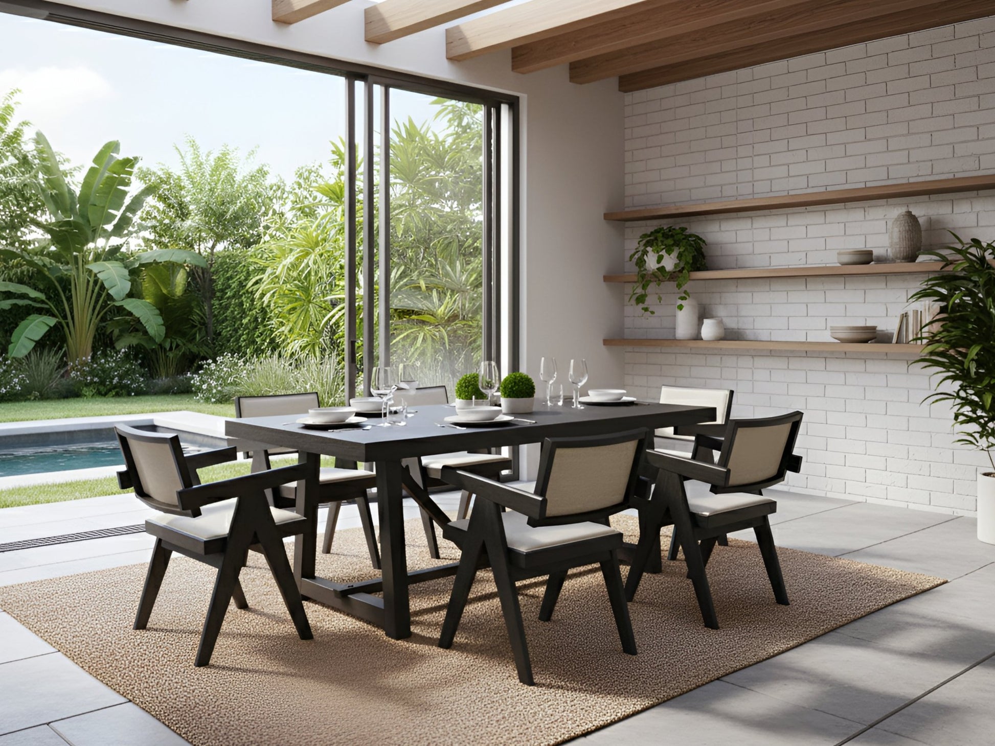 Raquel Side Chairs, Set of 2, Black - Alpine Furniture