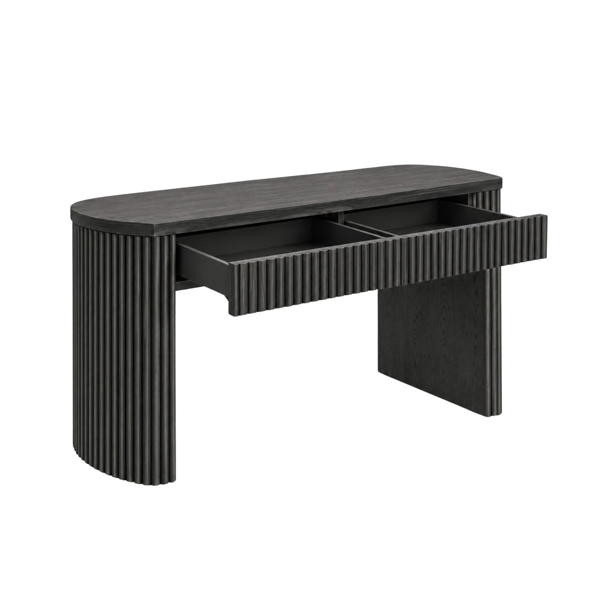 Reba Large Desk, Black - Alpine Furniture