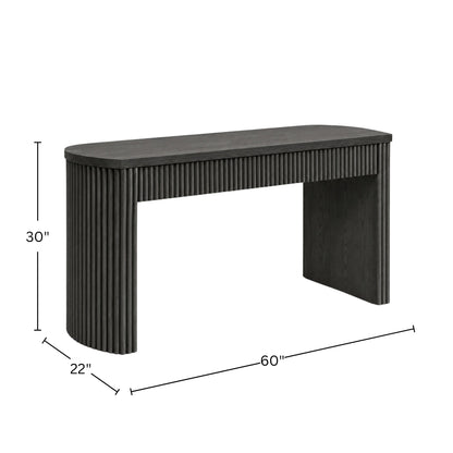 Reba Large Desk, Black - Alpine Furniture