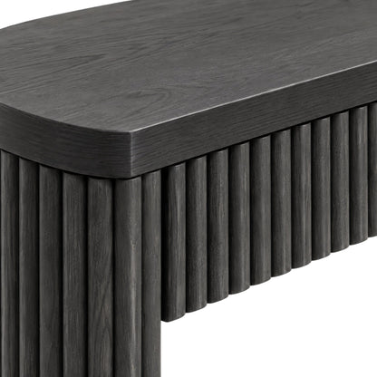 Reba Large Desk, Black - Alpine Furniture