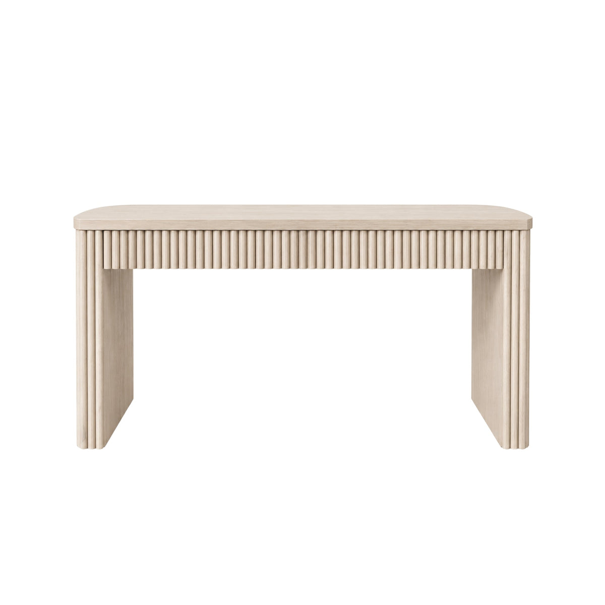 Reba Large Desk, White Wash - Alpine Furniture