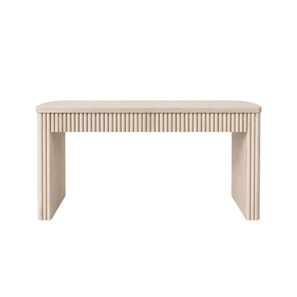 Reba Large Desk, White Wash - Alpine Furniture