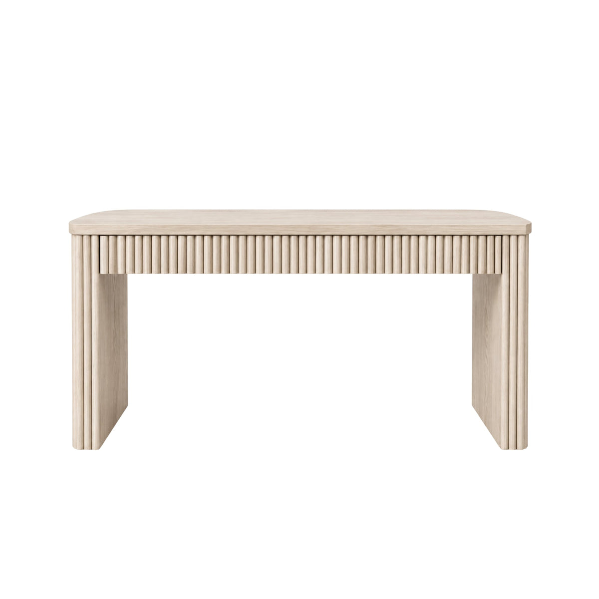 Reba Large Desk, White Wash - Alpine Furniture