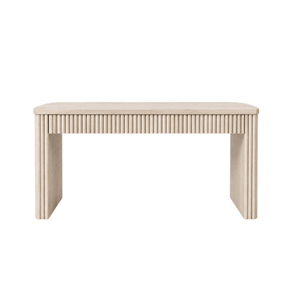 Reba Large Desk, White Wash - Alpine Furniture