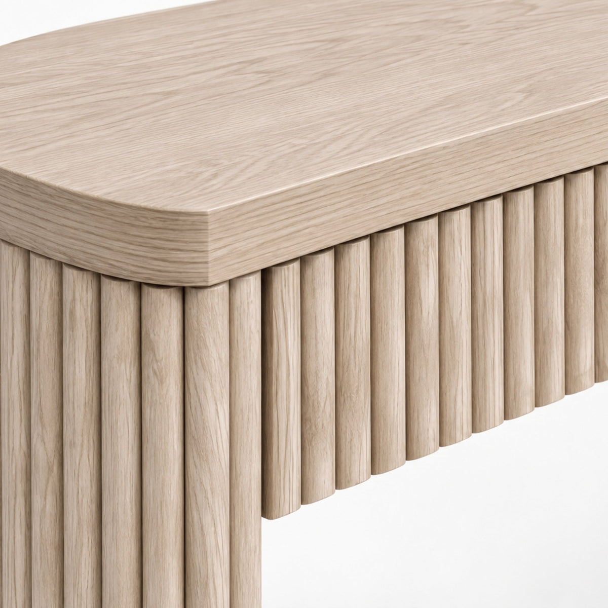 Reba Large Desk, White Wash - Alpine Furniture