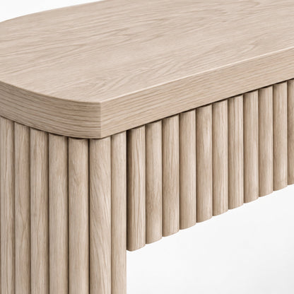 Reba Large Desk, White Wash - Alpine Furniture