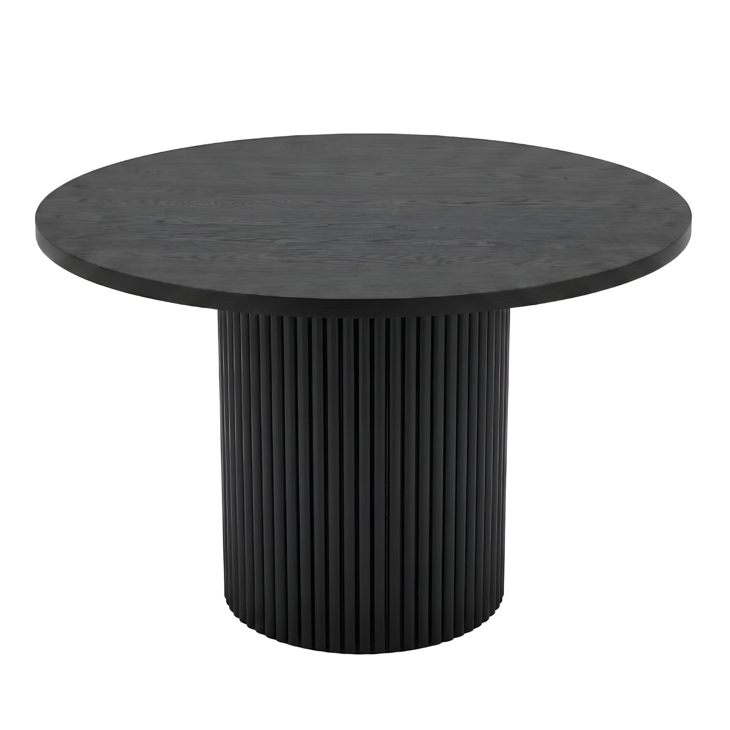 Reba Round Dining Table, Black & White Wash - Alpine Furniture