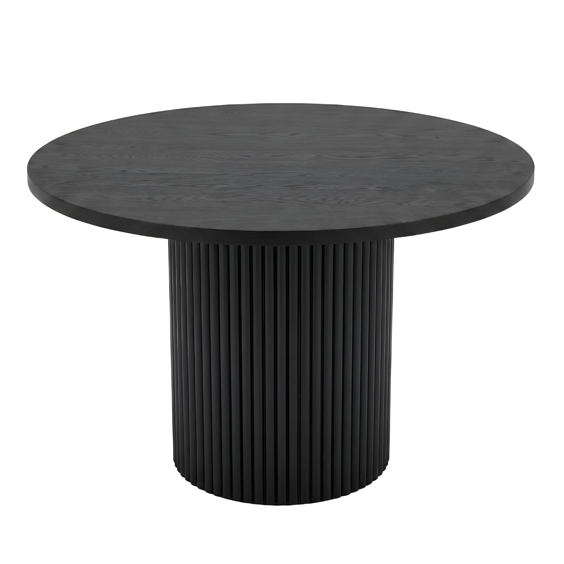 Reba Round Dining Table, Black & White Wash - Alpine Furniture
